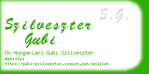 szilveszter gubi business card